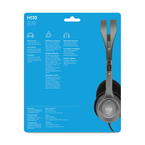 Logitech H110 Stereo Headset Logitech H110 Stereo Headset